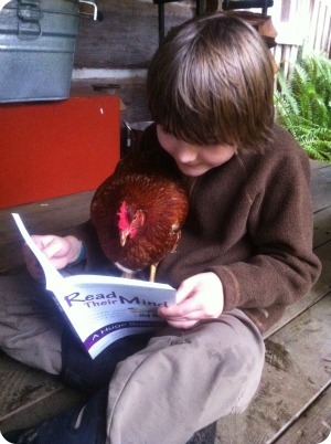Jonah and Lucky Wattles reading Read Their Minds